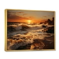 thumbnail image 2 of Designart "Golden Sands Beach Photo XXI" Nautical & Beach Floater Framed Canvas Art Print, 2 of 7