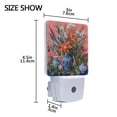 thumbnail image 4 of Yayeee LED Plug in Night Light for The Home with Auto Dusk to Dawn Light Sensors, 2 Pack, Orange Vibrant Flowers, 4 of 6