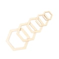 thumbnail image 1 of 205Pcs Hexagonal Wooden Cutouts 5 Sizes Light Durable Odourless Blank Wood Pieces for Decoration DIY Craft, 1 of 3