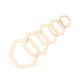 thumbnail image 1 of 205Pcs Hexagonal Wooden Cutouts 5 Sizes Light Durable Odourless Blank Wood Pieces for Decoration DIY Craft, 1 of 3