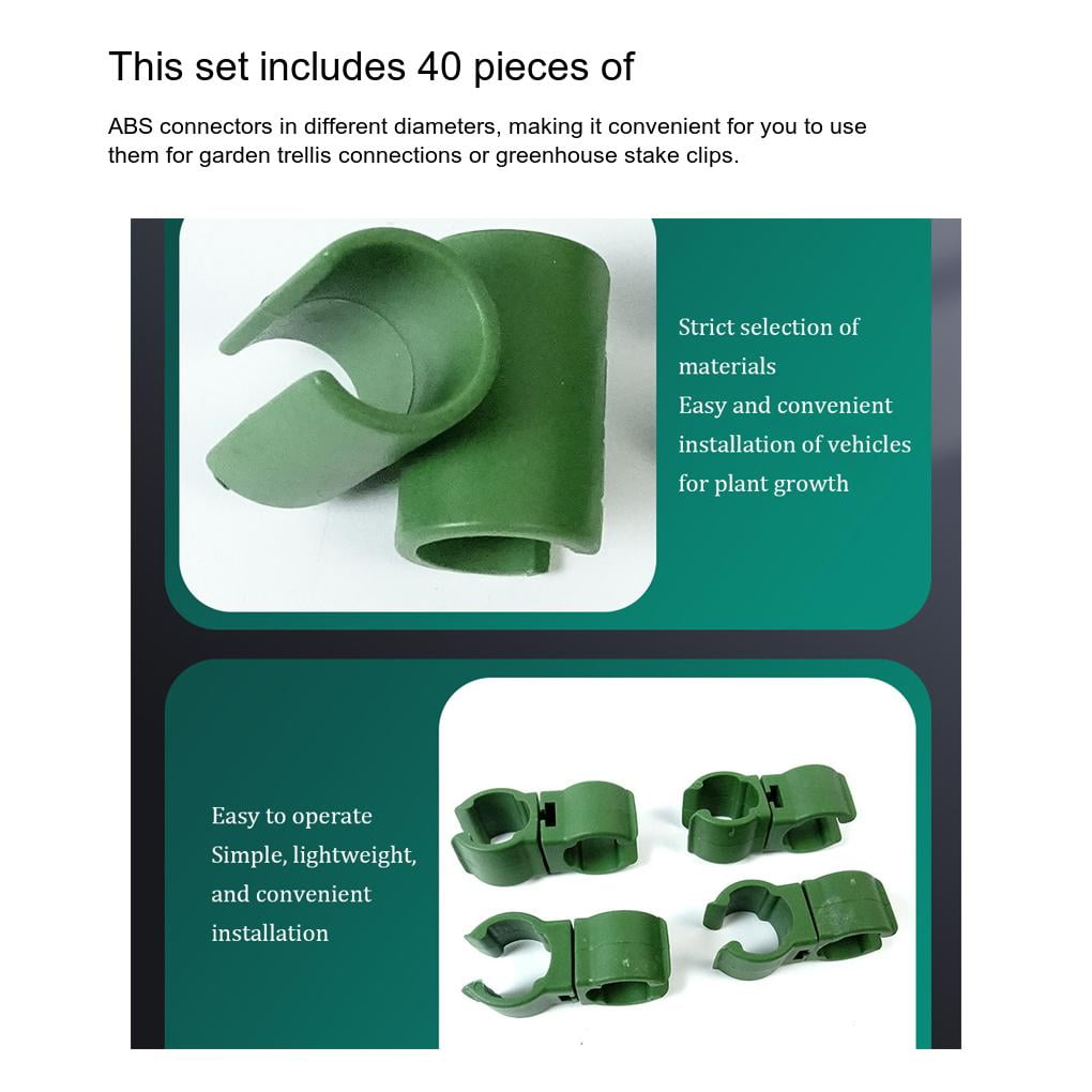 VONKY 40 Pieces Home Garden Greenhouse Trellis Connectors Climbing