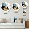 thumbnail image 4 of Designart "Landscape with Dark Blue and Gold Strokes V" Modern Geometric Oversized Wall Clock, 4 of 5
