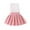 Pink, variant on Qingpeng Toddler Girl Summer Skirts Set Little Girls Sleeveless Top Pleated Skirt Outfits Set