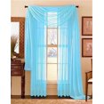thumbnail image 1 of Linda Voile Foulard de Fenêtre Transparente, Turquoise, 55x216 Pouces, 1 of 1