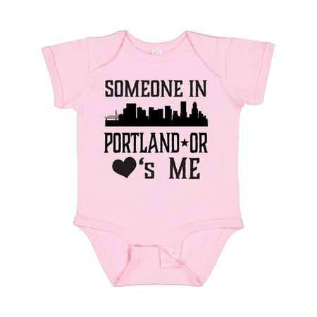 

Inktastic Portland Oregon Someone Loves Me Skyline Gift Baby Boy or Baby Girl Bodysuit