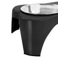 thumbnail image 4 of Gibson Home Bow Wow Meow 3 Piece Elevated Pet Bowl Dinner Set in Black, 4 of 5