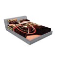 thumbnail image 2 of Ambesonne Vintage Fitted Sheet & Pillow Sham Set, Antique Classic Car, Queen, Red Grey, 2 of 2