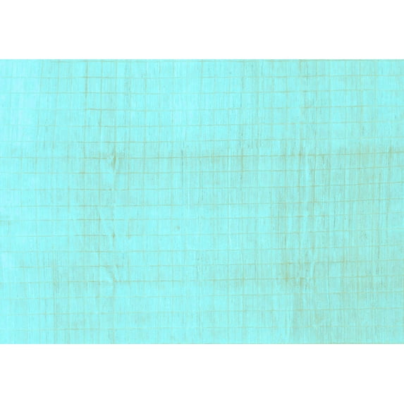 Ahgly Company Indoor Rectangle Solid Light Blue Modern Area Rugs, 5' x 8'