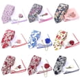thumbnail image 3 of Pañuelo de bolsillo para hombre con estampado floral rosa | Conjunto de pañuelo de bolsillo con estampado floral - Nuevo y popular pañuelo de algodón con estampado floral, 3 of 4