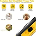 thumbnail image 4 of Peine para quitar el pelo de mascotas (amarillo), kit de peine con cuchillas de doble cara para rastrillo para mascotas, cepillo para perros, apto para todo tipo de pelos con cuchillas de doble cara, 4 of 5