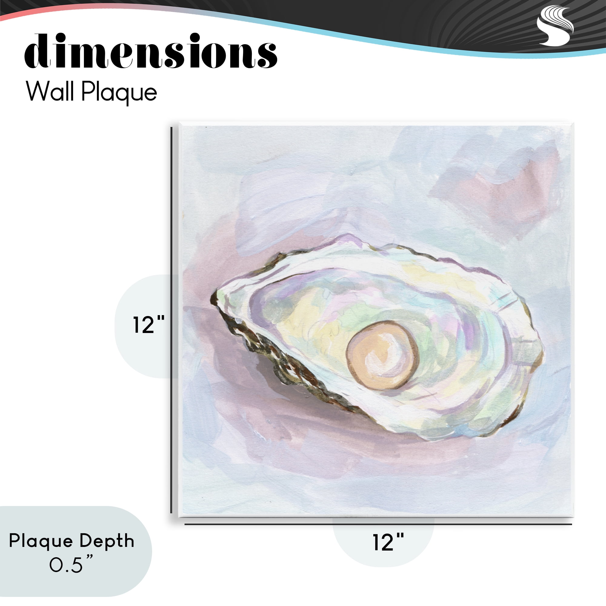 Stupell Industries Silent Opal Oyster Wall Plaque Art, design by Melissa Wang