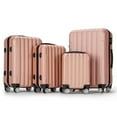 thumbnail image 4 of GVN Luggage Set, Carry on Suitcase Sets,Vertical Pattern Four-In-One Universal Wheel With Handle Trolley Case 16In 20In 24In 28In- Rose Gold, 4 of 14