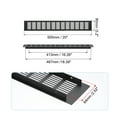 thumbnail image 2 of Uxcell 20"x3.2" Rectangle Air Vent Cover Door Grille Ventilation Cover Louvered with Screws for Cabinet Black, 2 of 7