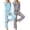 Coffee Gray/Star Blue, variant on Ekouaer Womens 2 Pack Pajama Sets Long Sleeve Leopard Top with Pants Pjs Black Sleepwear Soft Lounge Sets