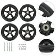 thumbnail image 4 of 4 Pcs Roues avant de Fauteuil Roulant en Acier ABS PVC Noir à Capacité de Charge Antidérapantes pour Usage Extérieur, 4 of 8