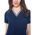 thumbnail image 2 of Dagacci Natural Stretch Contrast V-Neck Set (Navy,XXL), 2 of 5