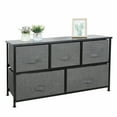 thumbnail image 4 of ZENY 5 Drawer Fabric Dresser Chests Wide Storage Tower Organizer Unit for Bedroom Livingroom Closet Hallway, Dark Grey, 4 of 7