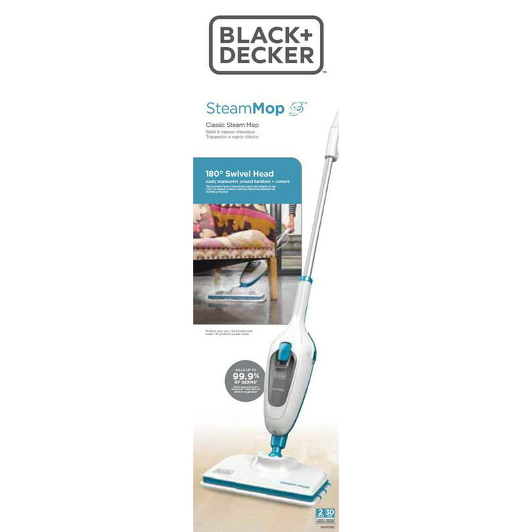  BLACK+DECKER Steam Mop and Portable Steamer, 2 in 1 Mop to  Handheld Steamer, Accessory Hose, Grout Brush, Microfiber Mop Pads and  Detail Brush Included (HSMC1321) : Everything Else