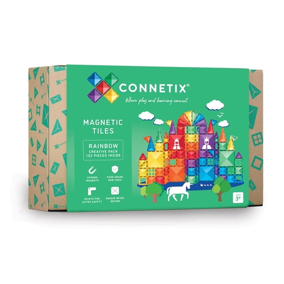 Azulejo magnético Connetix Rainbow Creative Pack 102 piezas