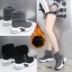 thumbnail image 2 of Botas de nieve para mujer, estilo coreano de invierno, de gamuza, cortas, forradas con vellón, cálidas, de algodón, que aumentan la altura, a la moda, 2 of 5