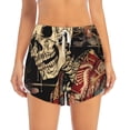 thumbnail image 2 of Salouo Gothic Eastern Floral Skull Print Women's 2 in 1 Running Shorts Double-Layer Shorts Athletic Workout Gym Yoga Shorts Running Shorts for Women-Medium, 2 of 7