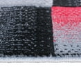 thumbnail image 6 of Emma + Oliver 5x7 Modern Cubist Olefin Accent Rug in Gradient Shades of Black, Gray and Red with Natural Jute Backing, 6 of 7