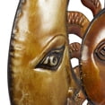 thumbnail image 4 of DecMode Red Metal Indoor Outdoor Sun and Moon Wall Decor, 4 of 9