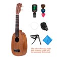 thumbnail image 2 of Ukulele de 23 pulgadas con forma de piña, cuerpo de madera de caoba, diapasón de palisandro, incluye estuche, afinador, cuerdas, púas, correa, cejilla y paño de limpieza. Ideal para principiantes y, 2 of 6