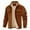 Mens Jackets Brown, variant on S-5X Big & Tall Corduroy-Jackets for Men Plus Size Thicken Fleece Lined Coats Long Sleeve Solid Color Button-Down Collared Winter Jacket with Pockets