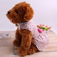 thumbnail image 3 of Floral Dog Dress Cute Dog Skirt, Pet Summer Dress for Dogs and Cats, Cute Bow Tie Shirt Outfit for Puppies, 3 of 8