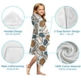 thumbnail image 7 of Striped Baseball Items Pattern Hooded Bath Towel，50"x30" for Ages 3 To 12 Kids, Quick Dry Lightweight Soft Microfiber Hood Beach Towel Cover Up for Kids, 7 of 7