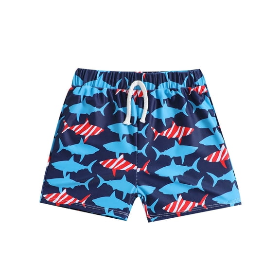 IFNWSV Boys Summer Shorts Print Drawstring Elastic Waist Quick Dry Nylon Beach Swim Pants Multicolor 3 Years