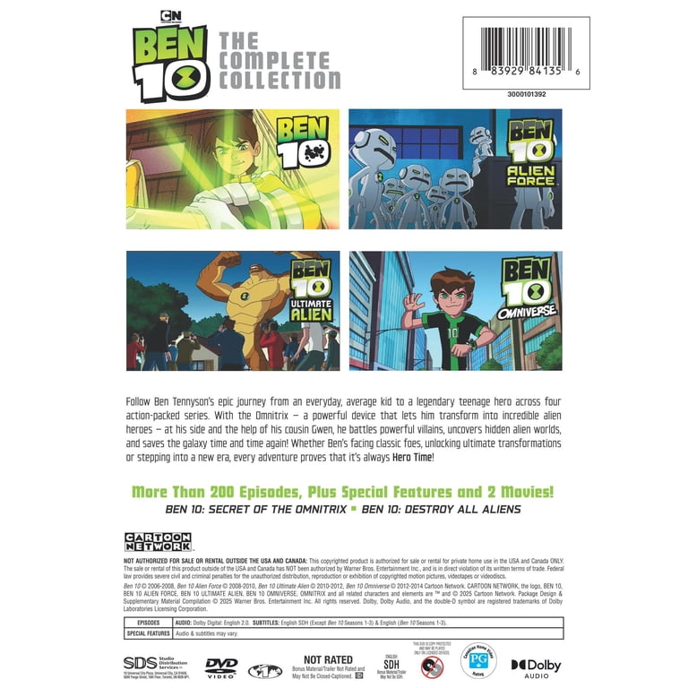 Ben 10: The Complete Collection (DVD), Family, Warner Bros. - Walmart.com