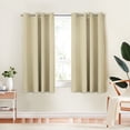 thumbnail image 2 of Juego De Cortinas Lisa con Aros. La medida total del juego es de: 2.00 m de ancho x 1.35 m de alto. Incluye dos paneles cada uno mide: 1 m x1.35 m y 5 Aros Metálicos. Home Curtains. Beige Melocotton LISA, 2 of 3