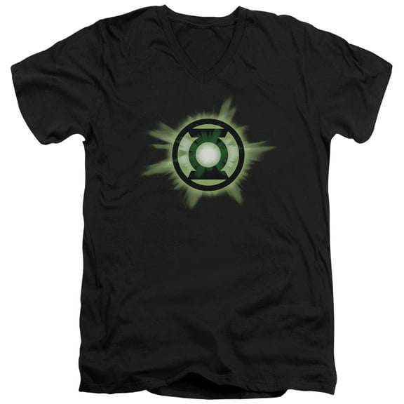 Green Lantern - Green Glow - Slim Fit V Neck Shirt - XX-Large