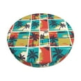 thumbnail image 6 of Uemuo Colorful Hawaii Palms Pattern Round Bar Stool Seat Covers Washable Stool Cushion Slipcover Elastic Bar Chair Covers-12 inch, 6 of 7