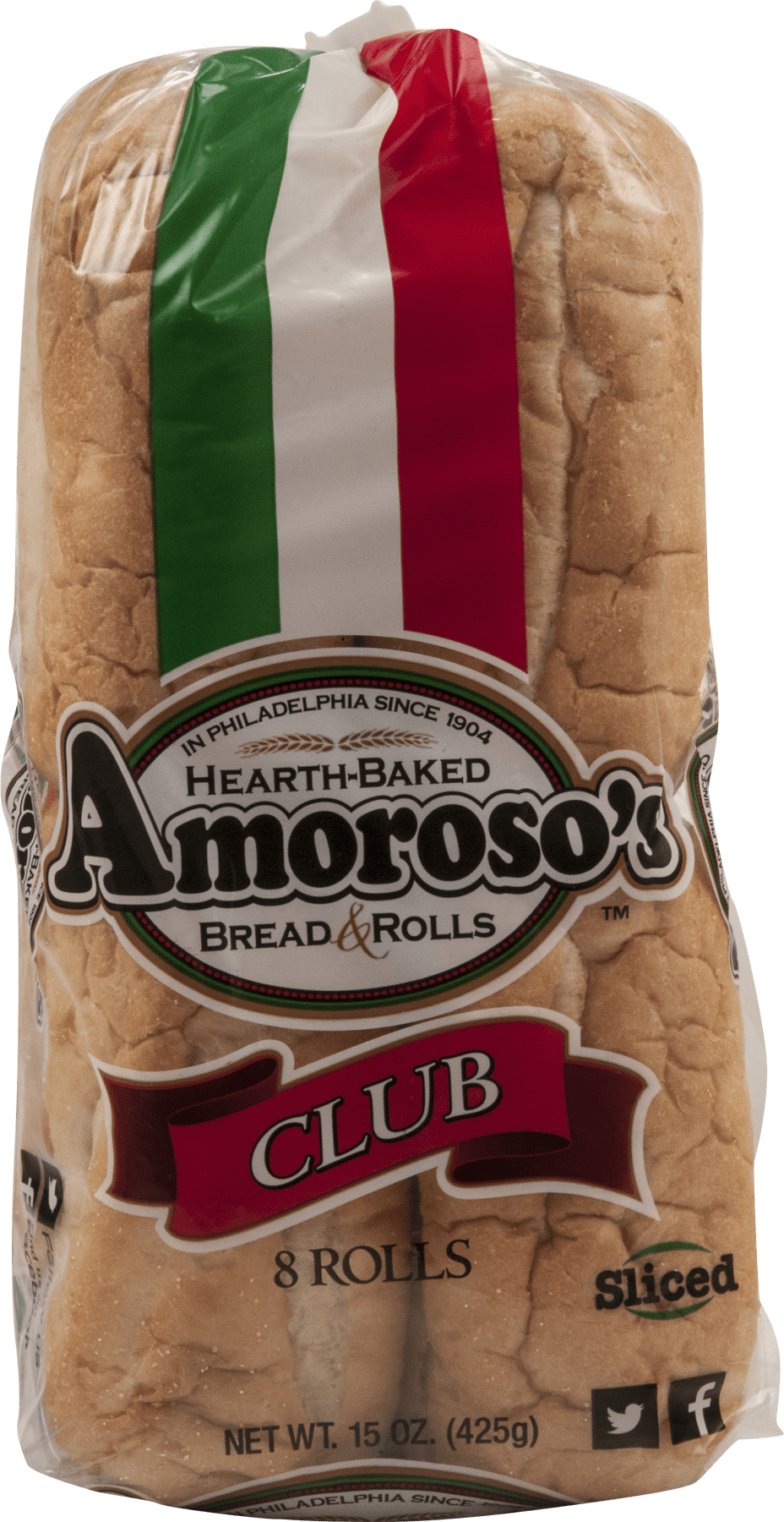 Amoroso's Phillies Clubhouse Rolls Sliced - 8 CT
