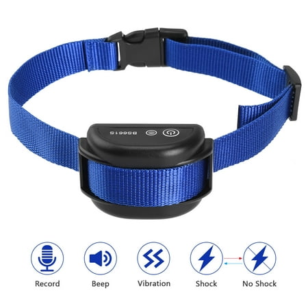 Pet Dog Training Collar Rechargeable Pet Bark Collars Adjustable Dog Anti-barking Device for Small and Medium-sized Dogs, Sound Recording and 5 Adjustable Sensitivity/Intensity