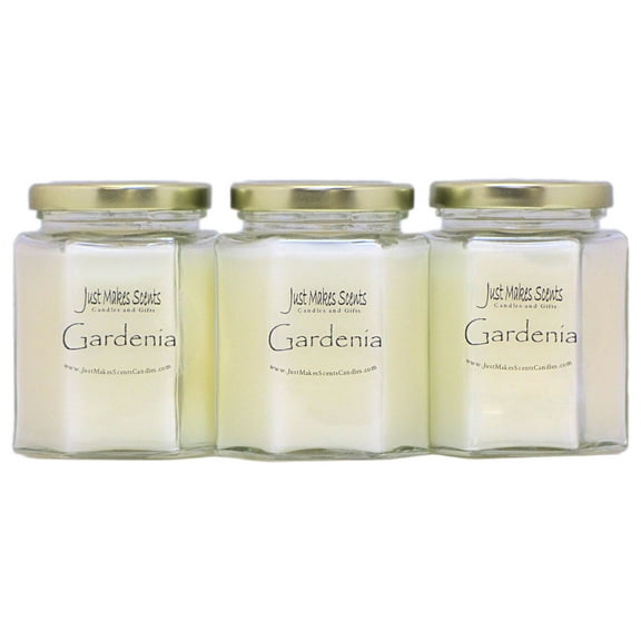Gardenia 3-Pack Soy Candles -Just Makes Scents Candles & Gifts