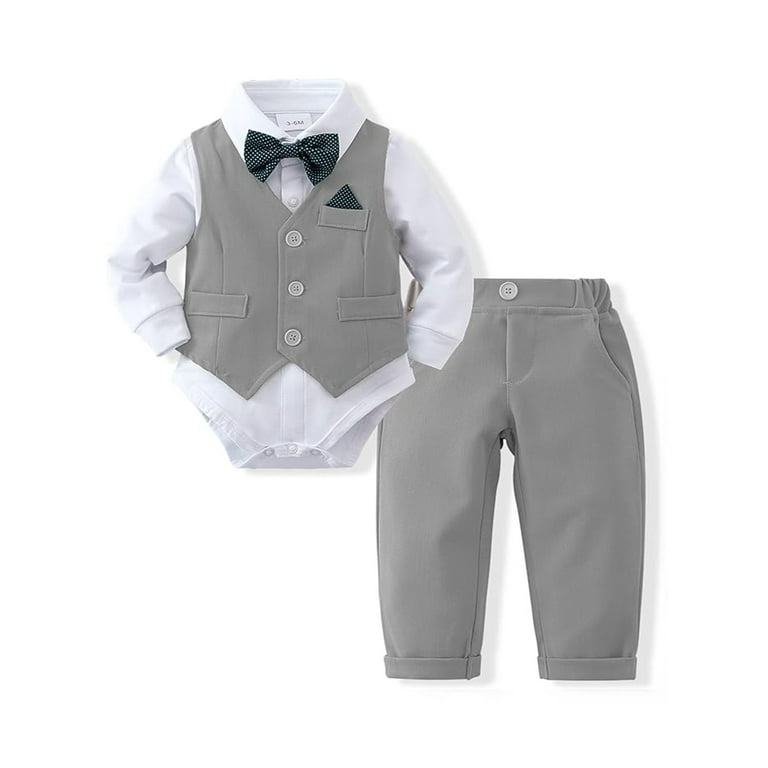 Baby boy grey waistcoat best sale