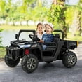 thumbnail image 4 of OLAKIDS Kids Ride On UTV, 12V Electric Vehicle Dump Truck with Remote Control, Dump Bed and Extra Shovel, Toddlers Battery Powered Car with 2 Speeds, Music, USB, AUX (Dark), 4 of 9