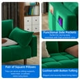 thumbnail image 5 of Dextrus 70" Velvet Loveseat Sofa, Modern Comfortable Sofa Loveseat , Button Tufted Seat Cushion, Green, 5 of 8