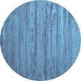 thumbnail image 1 of Ahgly Company Indoor Round Abstract Light Blue Contemporary Area Rugs, 7' Round, 1 of 4