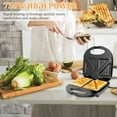 thumbnail image 3 of CHUANK Sandwich Maker Non Stick Sandwich Panini Maker 750W Electric Sandwich Maker Grill Portable Sandwich Press 4 Slices Breakfast Sandwich Maker for Cooking Breakfast Kitchen, 3 of 10