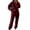 Wine 2 piece outfits for women, variant on Usmixi Tracksuits Set for Women Cropped Hoodies Lounge Sets for Women Casual Hooded Sweatshirt and Drawstring Jogger Sweatpant Sweatsuit Sets with Pocket Girls 2 Piece Outfits Under $10