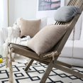 thumbnail image 2 of Textural Faux Linen Throw Cushion Pillow Covers Shams for Couch, Invisible Zipper, 45x45CM(Set of 2, Natural Linen), 2 of 7