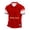 Red, variant on Kids Boys Short Sleeve England Flag Printed Football Shirt Button Collared Lightweight Soccer Jersey Tee Tops for Sports Fans