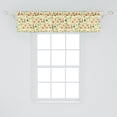 thumbnail image 2 of Ambesonne Mediterranean Window Valance, Leaves Olives Figs, 54" X 12", Cream Coral Apricot, 2 of 3
