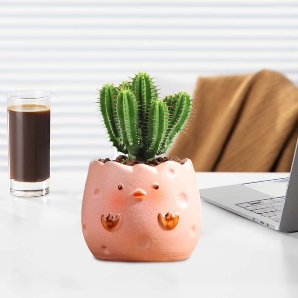 Succulent Flowerpot Personalized Desktop Breathable Animals Shaped Coarse Ceramic Flowerpot