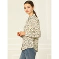 thumbnail image 4 of CamiFloral Con Botones Y BluDe ManLarCon Cuello En PunPaMujer Beige L, 4 of 6